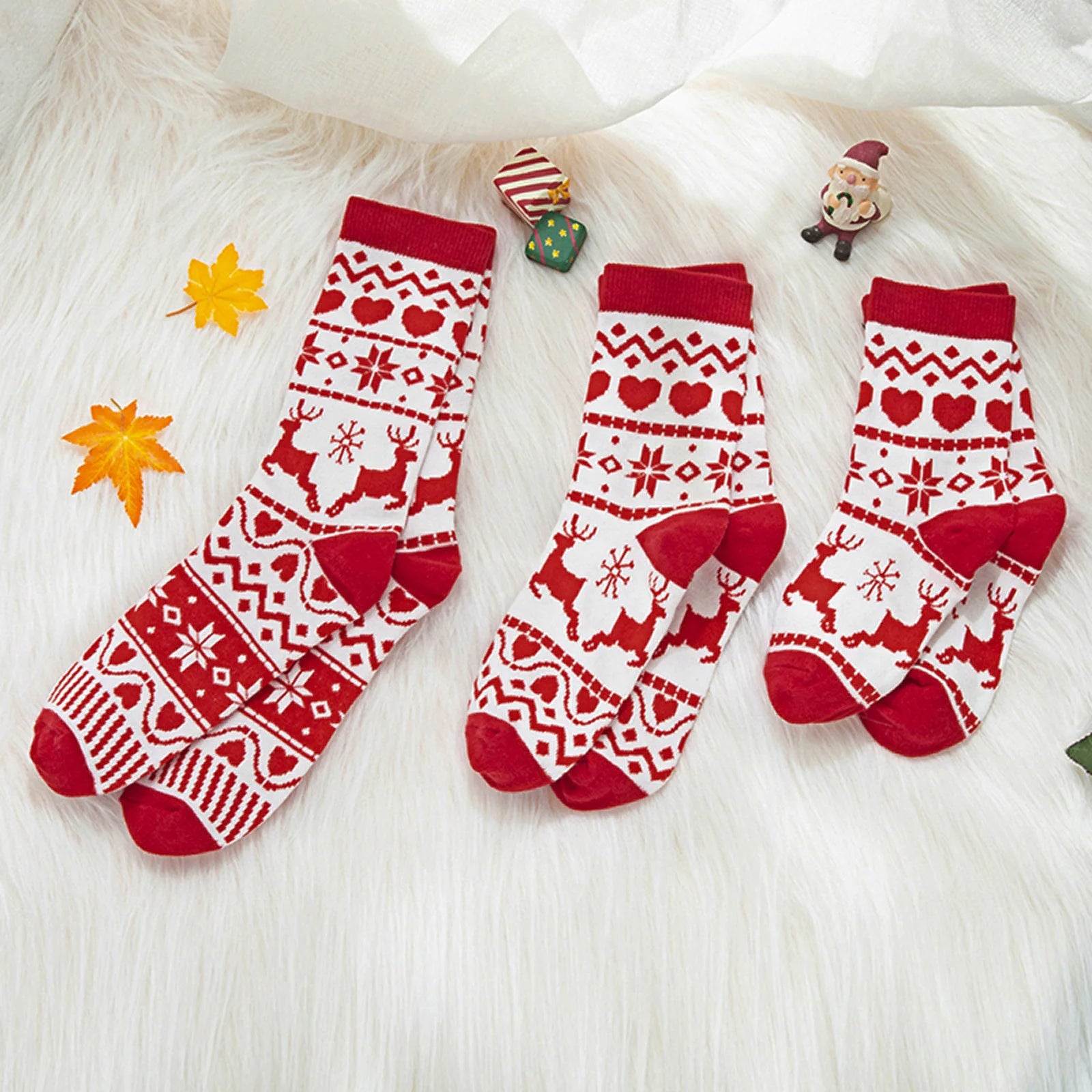 Children's Jacquard Christmas Socks (1 Pair)